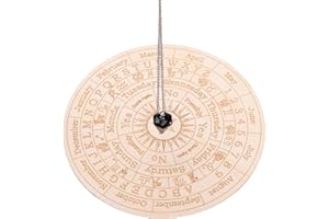 DASNTERED Planche à pendule en bois sculptée avec collier en cristal pour divination métaphysique pour débutants (rose, taille : 15 cm)