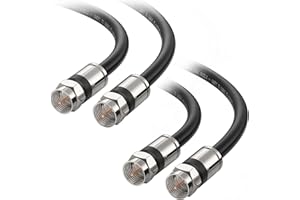 Cable Matters 2-pack RG6 Cable CL2 do instalacji w ścianie (CM) czterokrotnie ekranowany kabel koncentryczny 1,8m, kabel RG6 do TV, routerów cyfrowych, odbiorników satelitarnych i nie tylko, w kolorze