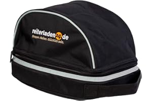 ‎RL24 RL24 - Helmtasche in schwarz | wasserabweisend, reißfest & strapazierfähig | sichere Reithelm-Aufbewahrung mit einem Tragegriff | Reittasche aus 600-Denier Außenmaterial | Reithelmtasche
