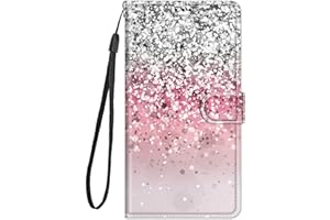 EVERAINY-EU Everainy Cover Compatibile per Samsung Galaxy A34 Silicone PU Pelle Portafoglio Libro Case Antiurto Bumper Motivo Magnetica Flip Protettiva Resistente Custodia (Rosa)