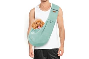 Classycoo Hundetrager für kleine Hund - Atmungsaktive Mesh Tasche für Haustier, Reise Katzen Tragetasche - Hundetragetasche mit Tasche, Integrierte Sicherheitsleine - für 8kg Haustier (Mintgrün)