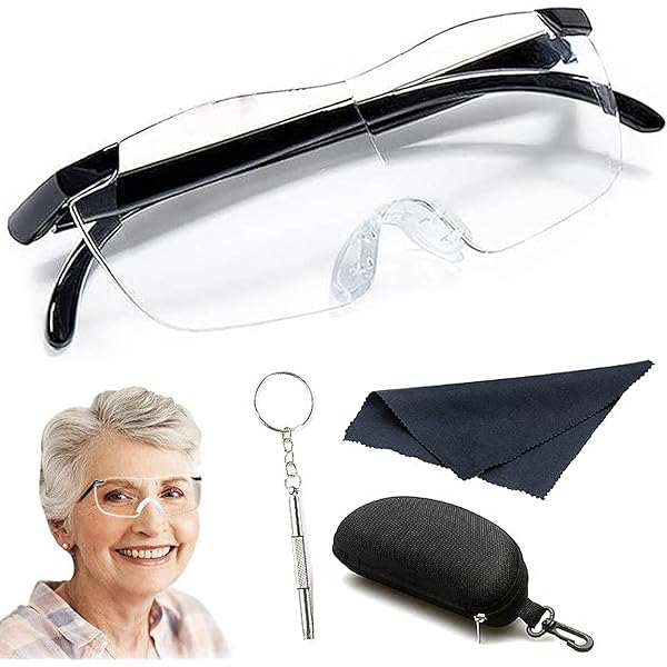 COVVY Hoofdvergroter met LED-lamplicht Vergrootglas Headset Loupe voor reparatie, sieraden, naaien, knutselen, horlogecircuit