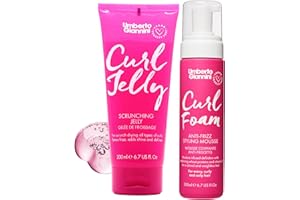 Umberto Giannini curl Jelly Scrunching & Foam Mousse Styling Duo – Vegan & Cruelty Free Curl Control Gel & Mousse per capelli ricci o ondulati