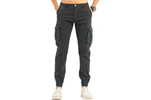 TONY BACKER Pantaloni Cargo Uomo Felpato in Pile Invernale Caldo Trekking Elasticizzato Multitasche 1639