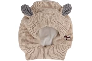 OKJHFD Cappello per cani lavorato a maglia con orecchio animale domestico cappello per cani di taglia grande (2 colori) (marrone)