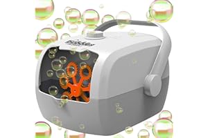Retoo Seifenblasenmaschine Automatischer Blasenmacher mit Flüssigkeit, Tragbare, Seifenblasen, Blasenmaschine, Blasengebläse, Elektrisches Blasenspielzeug für Kinder, Hochzeit, Geburtstag, Festival