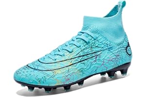 WEJIESS Football Boots Men Cleats Soccer Shoes Professional Spikes Football Competition Shoes Boys' Soccer Shoes Lace Up Training Sneakers