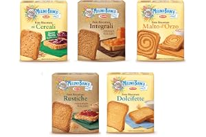 TESTPAKET Mulino Bianco fett Biscottate 5 x 315 g lök kex
