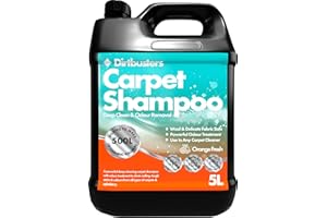 Dirtbusters Nettoyant Désodorisant Professionnel Concentré 3 en 1 pour Tapis/Tissus - Neutraliseur d’Odeur, Parfum orange, Shampooing Idéal des Moquette Machines Lavant par Extraction, 5L