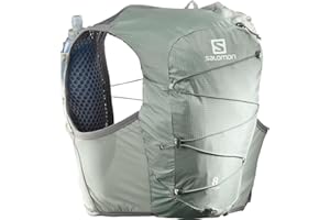 SALOMON Active Skin 8 Set Unisex Hydration Vest with 2 Soft Flasks (500ml), Trail Running and Hiking