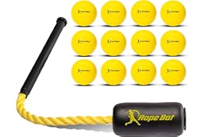 Rope Bat - The Ultimate Hitting System w/Smushballs - Baseball & Softball Swing Trainer, Training Tool, Batting Aid