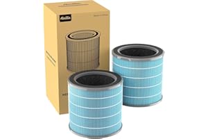 Aircillin 2-Pack H13 Filtro HEPA de Repuesto Aire AP070A & AP070B, Filtro de Carbón Activado de Alta Eficiencia, Elimina Polen, Polvo, Caspa de Mascotas y Otros Alérgenos