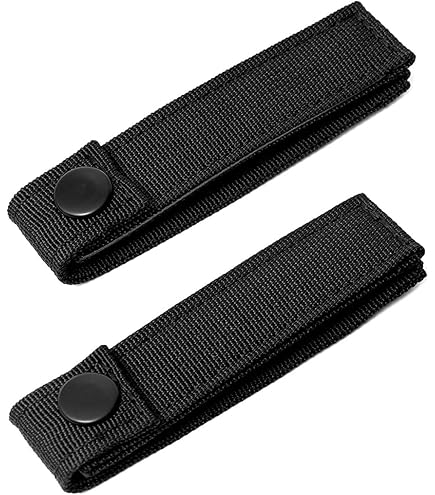 5 Sangles MOLLE En Nylon – Connecteurs à Pression Pour Sacs, Gilets Tactiques, Fixations Modulaires, Noir
