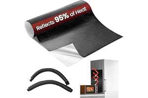 Självhäftande värmeskyddsmatta i aluminium, 30 x 60 cm – värmeskyddsfolie reflekterar 95 % av strålningsvärmen, skydd för kyl