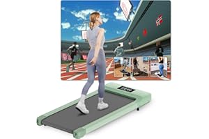 DeerRun Raceable Laufband für Zuhause Geeignet für Apple Vision Pro, Laufband Schreibtisch MAX 159kg, APP-Steuerung Walking Pad mit KI-Begleitung, Multiplayer-Rennfunktion Laufbänder