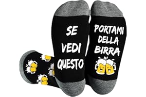 QXRXN Regalo Uomo Compleanno Utile, Calzini Uomo Divertenti Calze Se Vedi Questo, Calzini Uomo Fantasia Cotone Regali per la Festa del Papa Natale, Idee Regalo Divertente per Uomo Nonno Papà Lui Fidanzato
