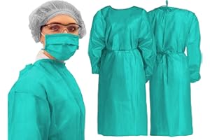 Tiga-Med 10-3050 robe jetable, vert, 120cm x 140cm, paquet de 10