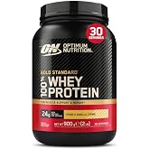Optimum Nutrition Gold Standard 100% Whey Protein Powder, 900g | French Vanilla Creme, 30 Servings, 24g Protein, BCAA,Low Sug