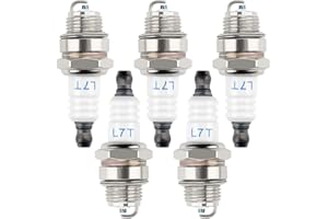 VooGenzek 5 Pezzi Candela L7T per Tosaerba, Motosega e Decespugliatore - Sostituzione BM6A per Motori a 2 Tempi da Giardino