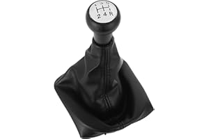 LUDOVICA 5 Vitesses Pommeau de Levier de Vitesse Compatible pour Peugeot 207 307 CC 308 (Noir)