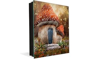 Concept Crystal Decorative key Storage Cabinet with Glass White Board K11 Mushroom cottage