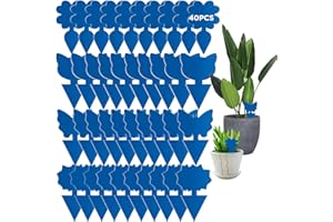 GeeRic 40 Stück Fliegenfalle, Blautafeln Klebrige Insektenfallen,Gegen Trauermücken,Blattläuse,Nematoden, weiße Fliegen und Minierfliegen,Premium Sticker Fliegenfalle (Blau)
