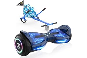 ‎EVERCROSS EVERCROSS 6,5 Zoll Hoverboards mit Sitz, App-fähige Bluetooth Hoverboards, Hoverboards mit 3 Pedallichter, Self Balance Scooter Geburtstag Kinder Erwachsene Warenlager in DE