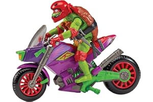 TEENAGE MUTANT NINJA TURTLES Wojownicze Żółwie Ninja Fioletowy Motocykl Z Raphael, pojazd + figurka