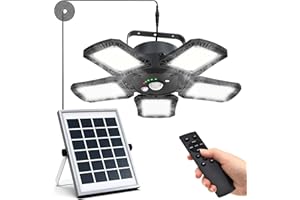 FXLPOWER Lampes Solaires Extérieur Intérieur, 160 LED 1200LM Lampes Solaires à Suspension avec télécommande, 6 Modes, éclairage de Sécurité Solaire étanche IP65 pour pour Jardin Pergola Balcon Terrasse