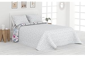 VICTORIO & LUCCHINO Liniva Home - Colcha Bouti Reversible Cosida Colección Victorio - Modelo Elina (105 cm)