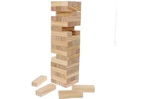 Stands Out, Supplying Outstanding Gifts Mind Games Traditional Wooden Stacking Tumbling Tower Game For Kids Families Travel 26x6.5x6.5cm