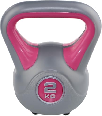 Kettlebell SPORTNOW 4 Kg – Base Plate, Poignée Confort, Pour Squats Et Levages (jaune)