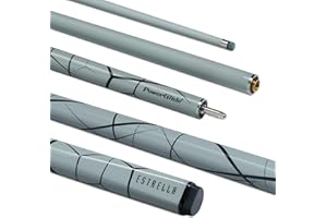 PowerGlide Snooker Pool or Billiard Cue | Fibreglass | Ultra Smooth High Gloss | 2 Piece 50/50 Joint | Grey or Black Cracked Ice | 10mm Tip | Full Size 57" | Asstd Weights 18oz & 19oz