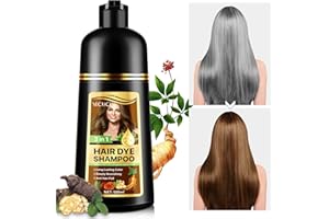 FSLHCY 500ML Shampoing Colorant, 3 IN 1 Shampooing Teinture Cheveux Instantanée, Hair Dye Shampoo pour cheveux pour couvrir les cheveux gris (#4 Café)