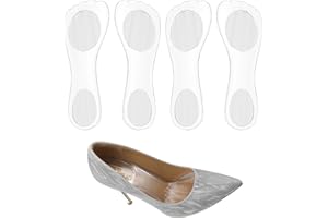 GTZIQA 2 pares de plantillas de gel para mujer, plantillas transparentes 3/4 para sandalias, antideslizantes, autoadhesivas, talones, plantillas de tacón alto para sandalias, bailarinas, botas, zapatos de