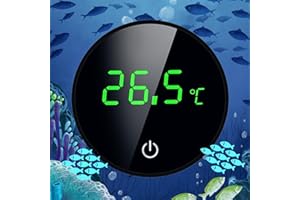 Termometro per acquario con display touchscreen: Nizirioo, termometro digitale per acquario, ricaricabile, interfaccia di tipo C, termometro digitale a LED, per rettili, serra, acquario