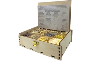 HEILKRÄUTER MANUFAKTUR Räucherbox Geschenkbox mit 12 Sorten Räuchermischungen Gut schlafen & Klarträume, 14 x 10 x 4 cm