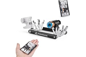 Kadacha Kit d'outils multifonction pour vélo (20 en 1 avec gonfleur CO2), alliage d'acier, compact, léger, pour vélo de route et VTT