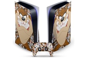 Head Case Designs Officially Licensed Looney Tunes Tasmanian Devil Graphics and Characters Vinyl Faceplate Gaming Skin Decal Compatible With Sony PlayStation 5 PS5 Disc Console & DualSense Controller