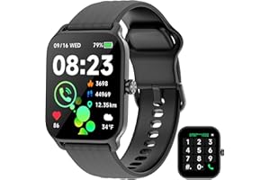 BAOLUBAO Reloj Inteligente Hombre Mujer - Llamada Bluetooth, 1,8" Smartwatch con Alexa voz Oxímetro Pulsómetro Sueño Podómetro, Notificación, 100 Modos Deportivos, Pulsera Actividad para Android e iOS…