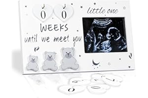 Fayavoo Ultrasound Picture Frames, Sonogram Picture Frame with Baby Countdown Weeks, Baby Announcement, Pregnancy Announcements for Mom, Expecting Parents to be Unique Gifts for Pregnant Women