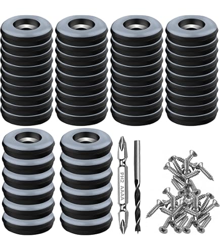 Salvapavimento Casa Ufficio Feltrini Teflon Goodway Per Mobili - 16 Pezzi 25mm Con Viti Per Protezione Pavimenti Feltrini Con Vite 3.5mm - 11