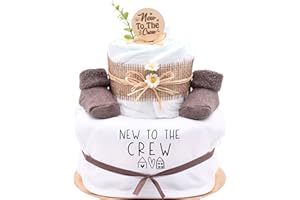 ‎TREND MAMA KEIN STREICHELZOO Trend Mama | Windeltorte | Nature Design | Lätzchen, Kuschelsocken |Geschenk Geburt (Design| New to the Crew)