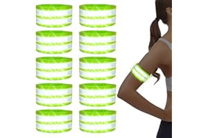 UILYNIU Lot de 10 bracelets réfléchissants haute visibilité