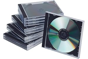 Porta CD/DVD Q-Connect Jewel case standard sp. 10 mm nero/trasparente conf. 10 pezzi - KF02209