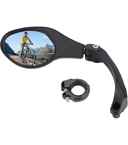 Rétroviseur Vélo HD En Acier Inoxydable - Miroir Rotatif 360° Amovible Pour VTT, Vélo Électrique Et Trottinette