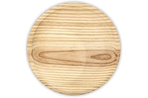 Fackelmann Plato de Madera para Pulpo a la Gallega, Plato para Servir Jamón, Embutido y Queso, Diámetro 22 cm, Madera de Haya, Lavar a Mano, Color Natural, 1 ud.