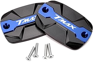 ZESIDIMO Accesorios de tapa de depósito de aceite de líquido de frenos de motocicleta para Yamaha Tmax 500 2004-2011 Tmax 530 DX SX 2012-2019 TMAX 560 2022 2023 Tech Max Tmax560 (Azul)
