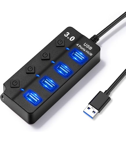 28504 - Hub USB 2.0 3 Porte USB-A Autoalimentato per 1 PC O 2 PC, Cavo