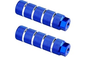 Thyonta Bike Foot Pegs Blue, Universal Bicycle Pegs 2PCS Anti-Slip Feet Pedals Easy Installation Cycling Pegs for Bike Mountain Bike